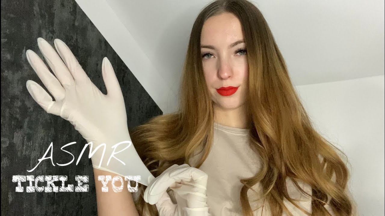 ASMR | tickle tickle you with latex gloves, hand movements💤