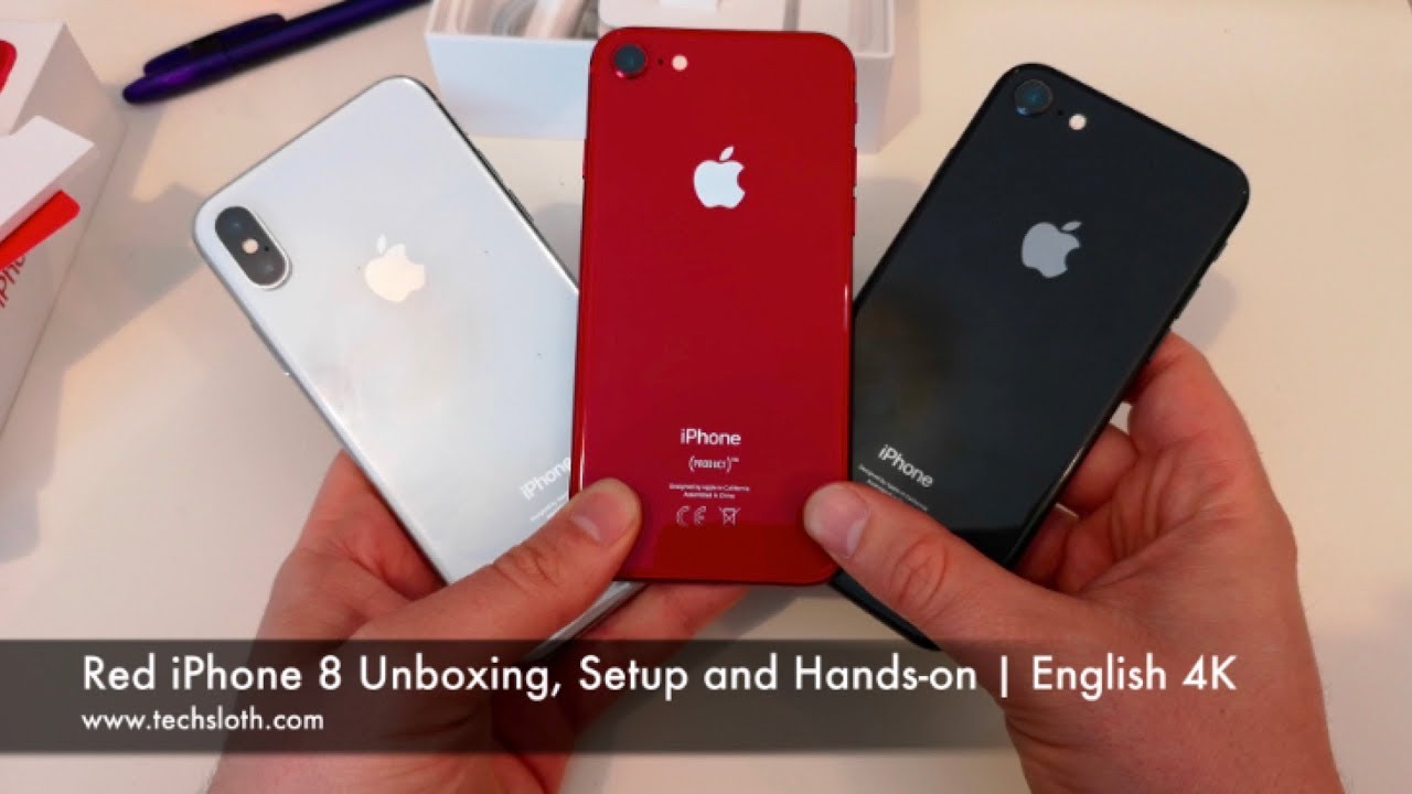 Red iPhone 8 Unboxing, Setup and Hands on | English 4K