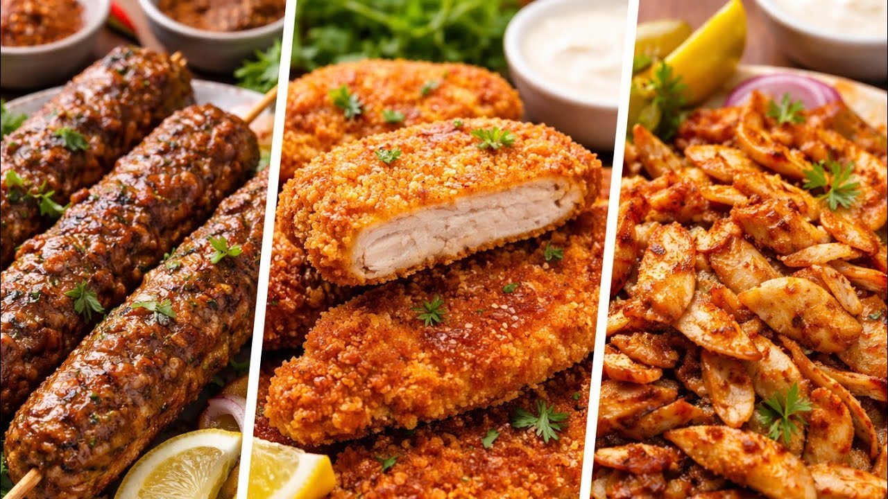 اكتر ٣ تتبيلات وصلت ١٠ مليون مشاهده ❗  تتبيله شاورمه دجاج 🌯بانيه 🍗 كفته الحاتى 🥙 رووعة#وصفات_سهلة 