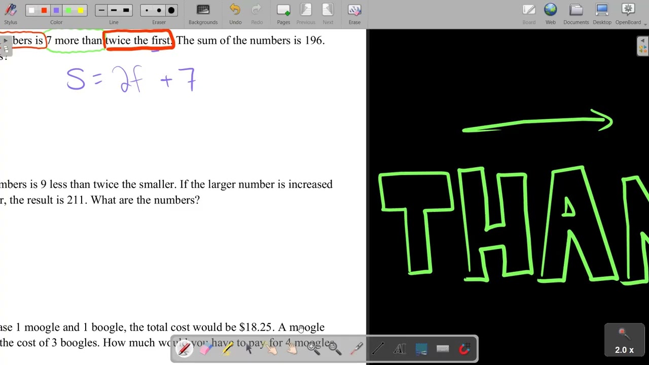 More Word Problems
