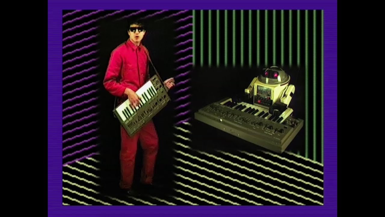 Beat Ratio - Electric Devolution (80s Retro music video) Roland SH-101 TR-808 Robot Keytar & Lasers!