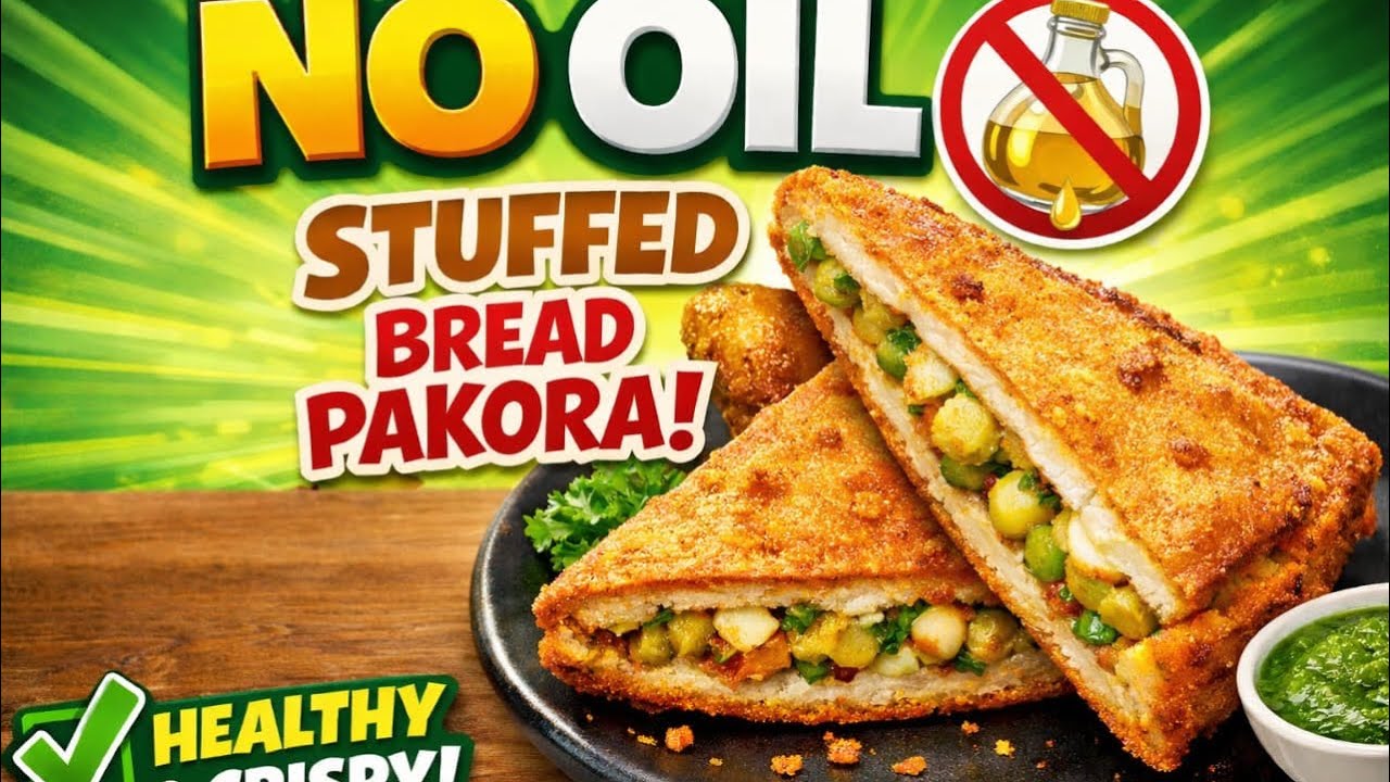 No oil bread pakora 