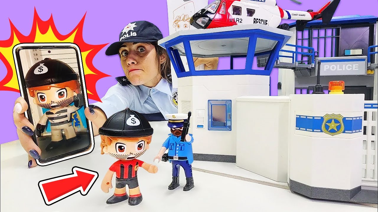 Çocuk videoları. Ayşe ve Ümit ile polis oyunları - ÖZEL bölümler! Tamircilik oyunu
