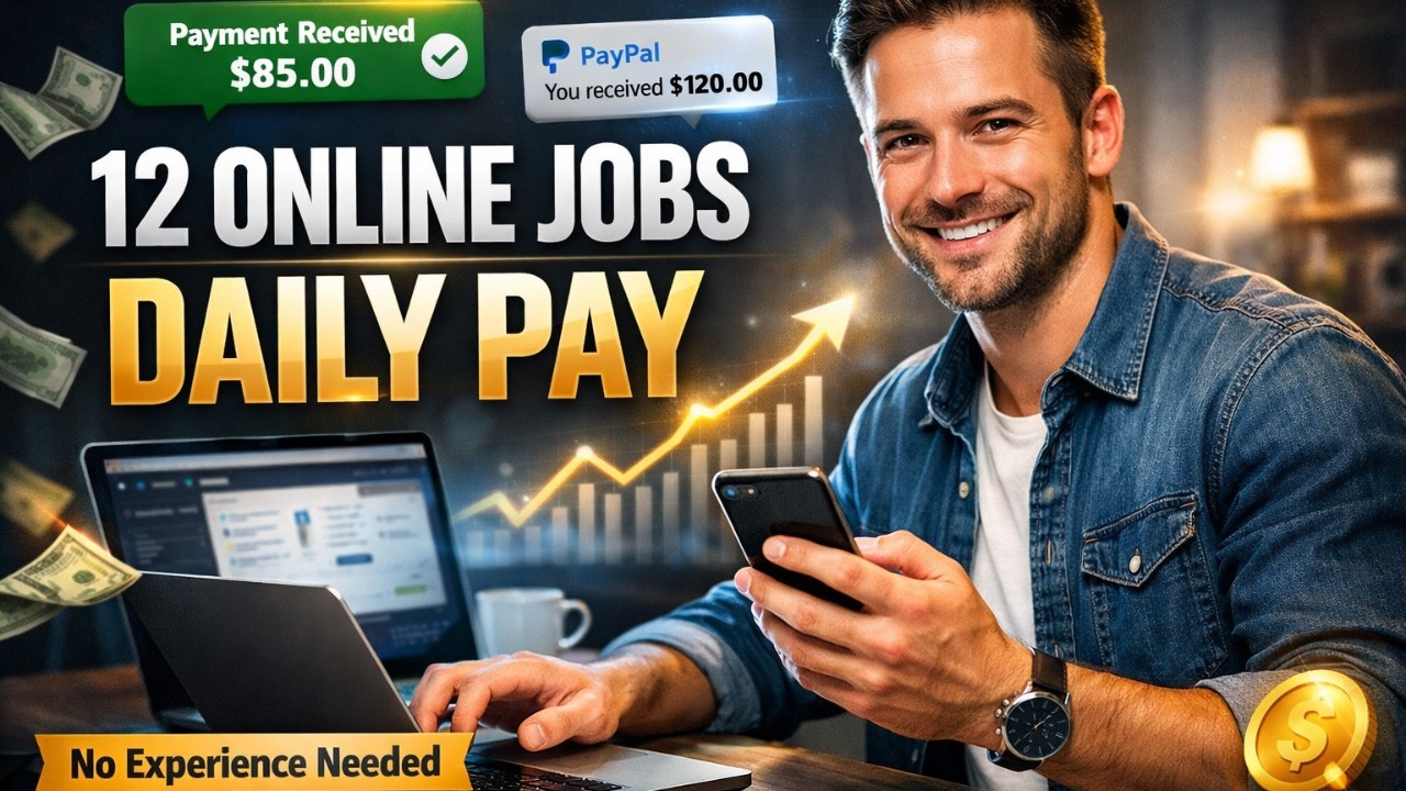 12 Online Jobs That Pay You Daily (Anyone Can Do)