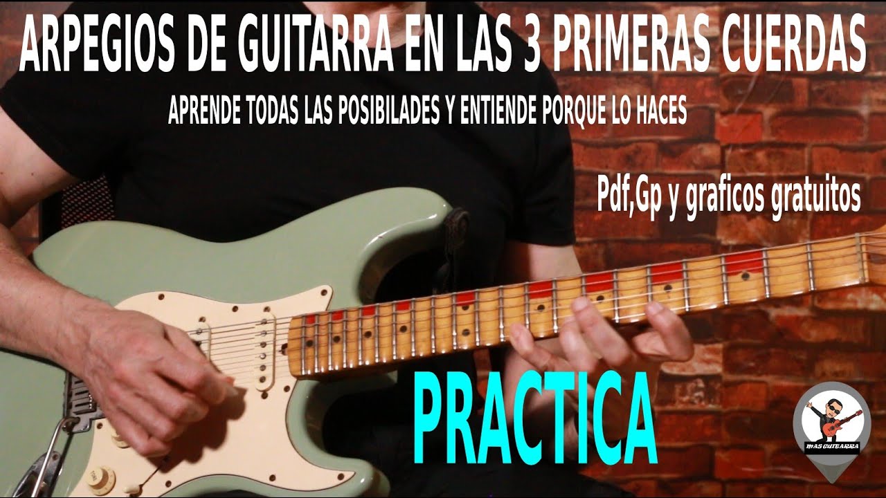ARPEGIOS DE GUITARRA EN LAS 3 PRIMERAS CUERDAS - PRÁCTICA