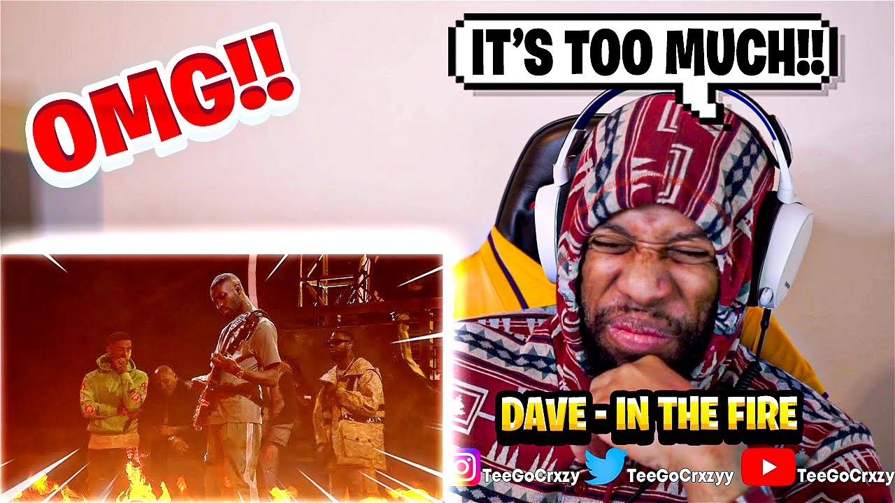 UK WHAT UP🇬🇧!!! GLITCHY LINE UP!!! Dave - In The Fire (Live at The BRITs 2022) (REACTION)