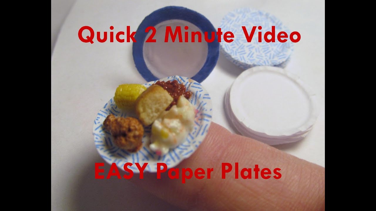 Quick and Easy DIY Paper Dollhouse Miniature Plates