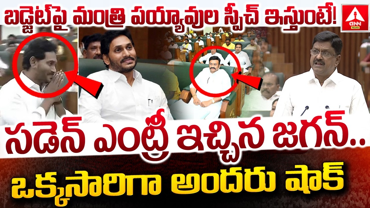బడ్జెట్ పై మంత్రి పయ్యావుల స్పీచ్ ఇస్తుంటే..! | YS Jagan MASS Entry To Assembly | ANN Telugu
