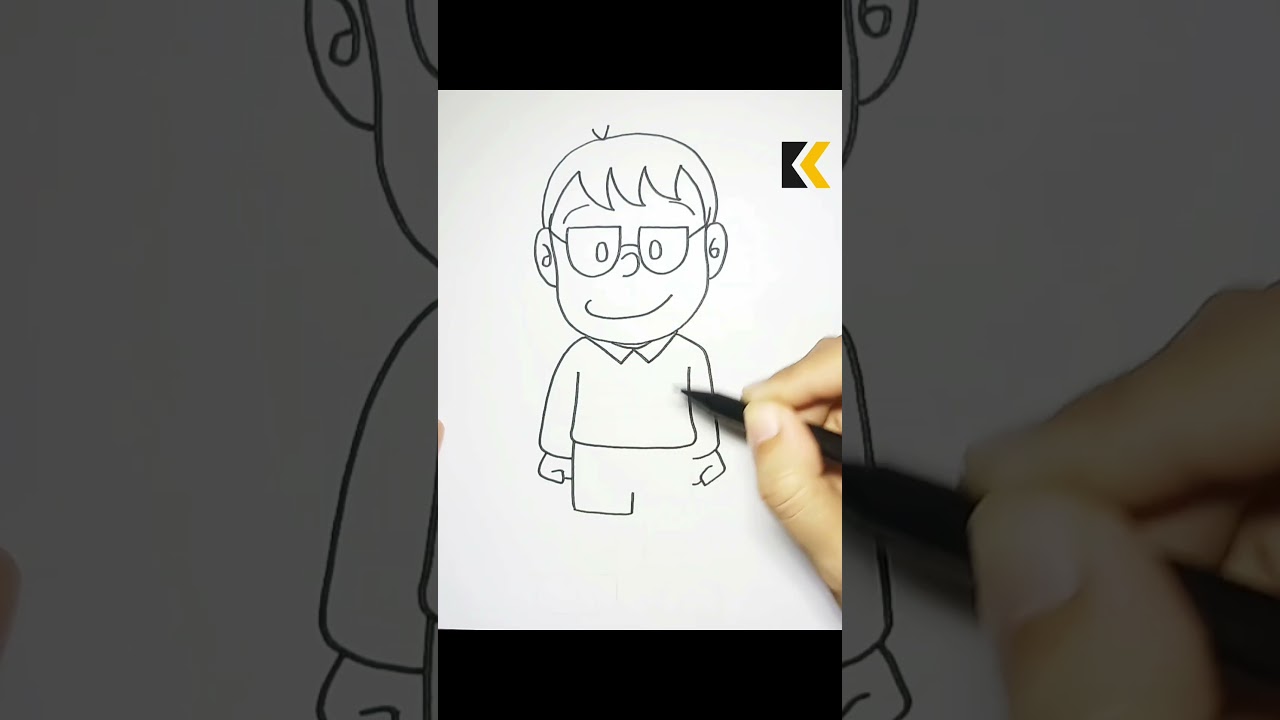 How To Draw Kenichi Mitsuba Easily #ninjahattori #stepbystep #drawing #kidosdrawing