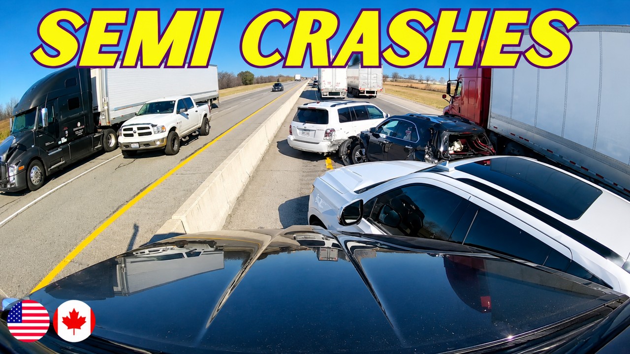 Best of Semi Truck Crashes Compilation - 2