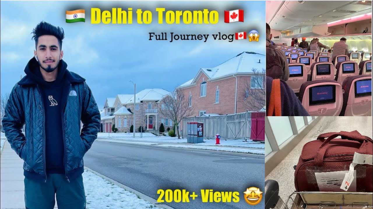 Dehli to Canada tak da full Vlog hindi vich 🇨🇦  Direct Flight ✈️ 16 April 2022 | Full Journey vlog