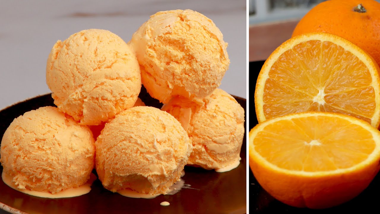 সহজে অরেঞ্জ আইসক্রিম রেসিপি। Orange Ice Cream | Ice Cream Recipe | Ice Cream | Kamalar Ice Cream