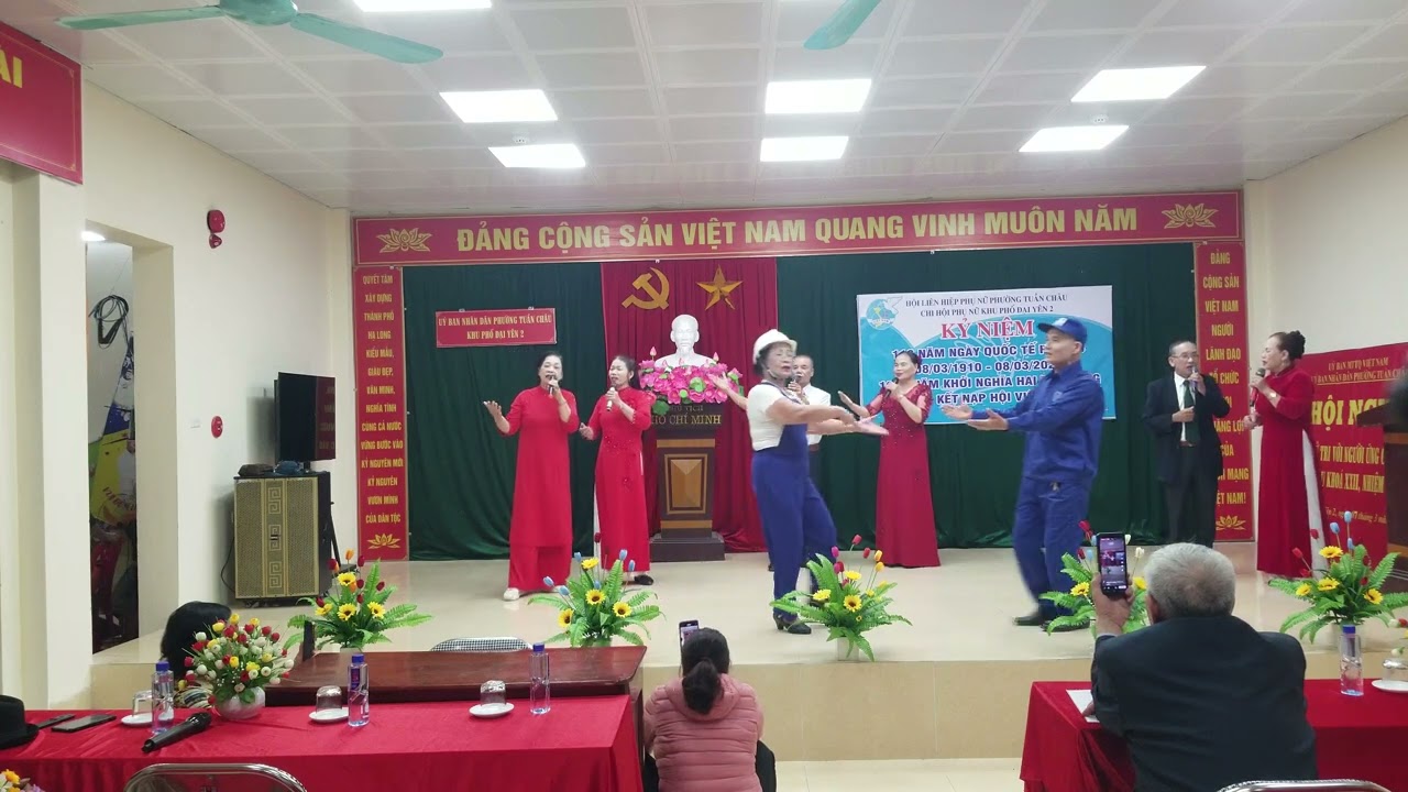 Đội văn nghệ liên khu Tuần Châu chúc mừng ngày phụ nữ VN tổ chức tại khu 2 năm 2026