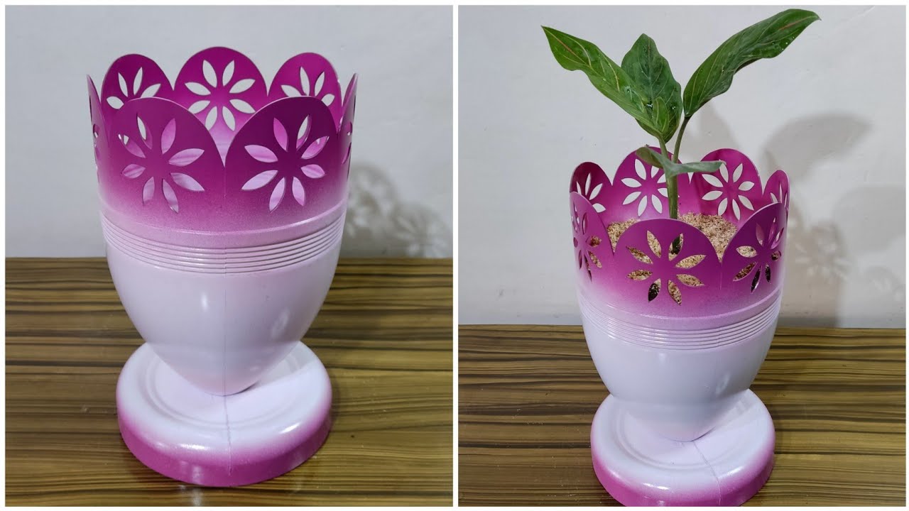 Beautiful DIY Planter From Plastic Bottle