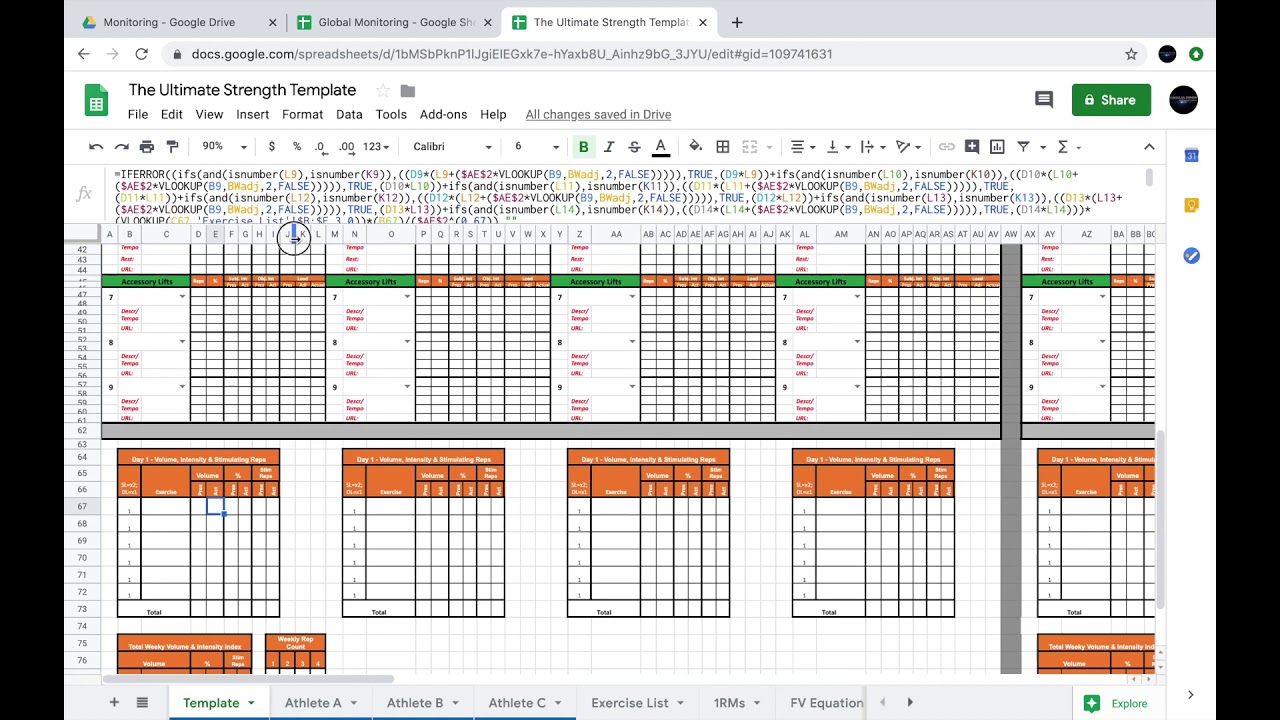 The Ultimate Strength Template - Load Monitoring