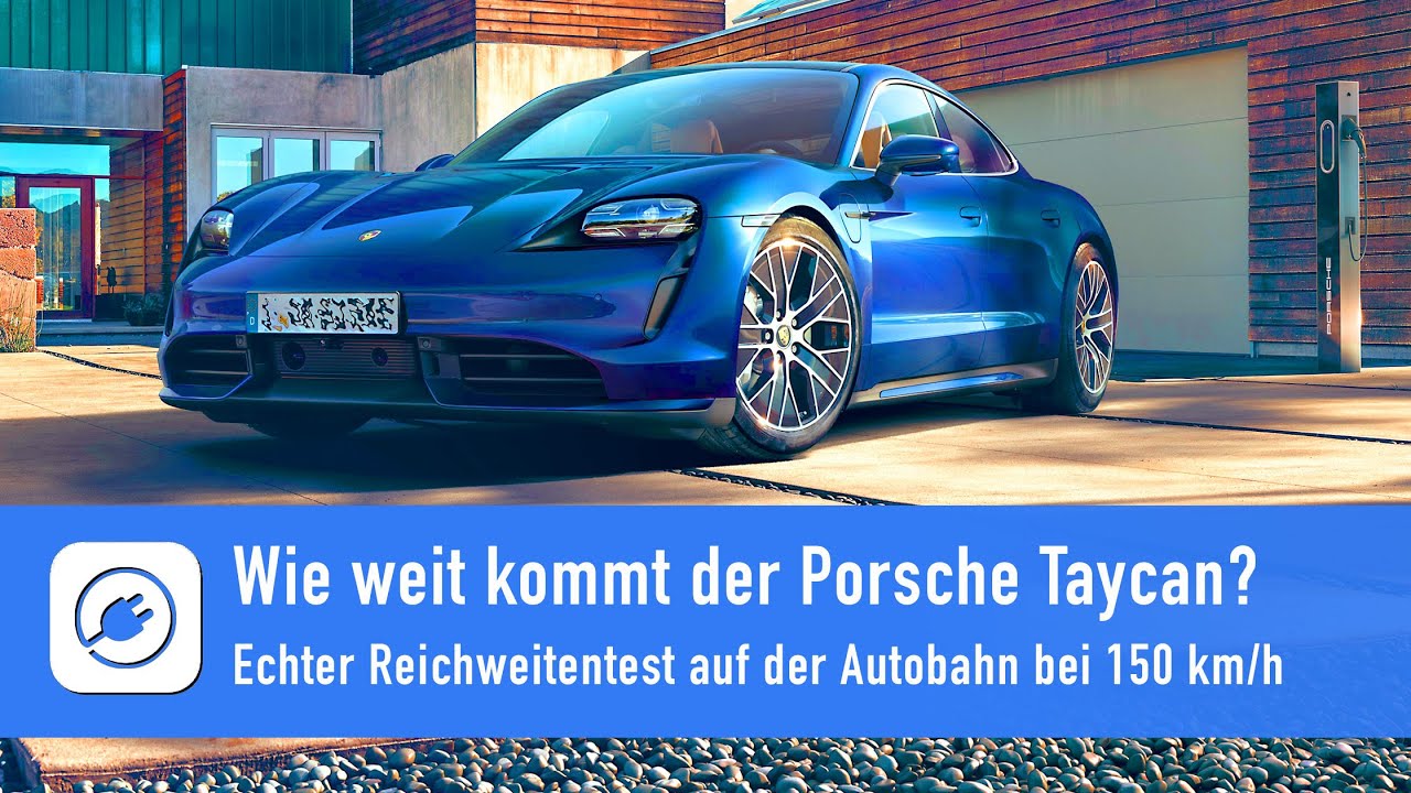 Teslafahrer fährt Porsche Taycan Turbo - Reale Reichweite und Verbrauch bei Tempo 150 km/h