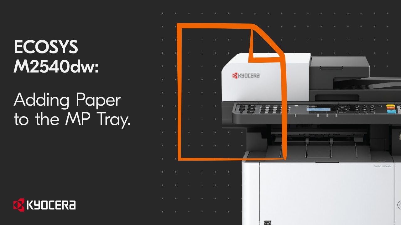 Kyocera M2540dw Adding Paper to the MP Tray