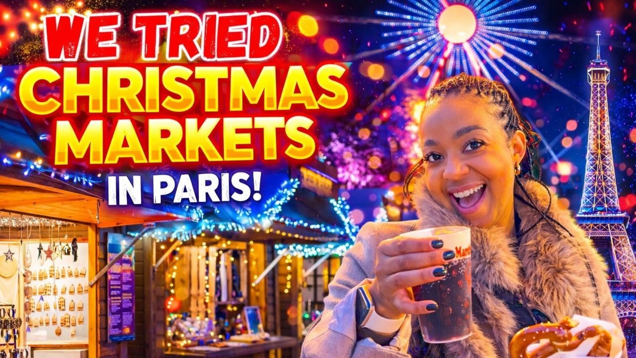 Мы посетили крупнейший рождественский рынок Парижа 🎄 (еда, аттракционы и многое другое)