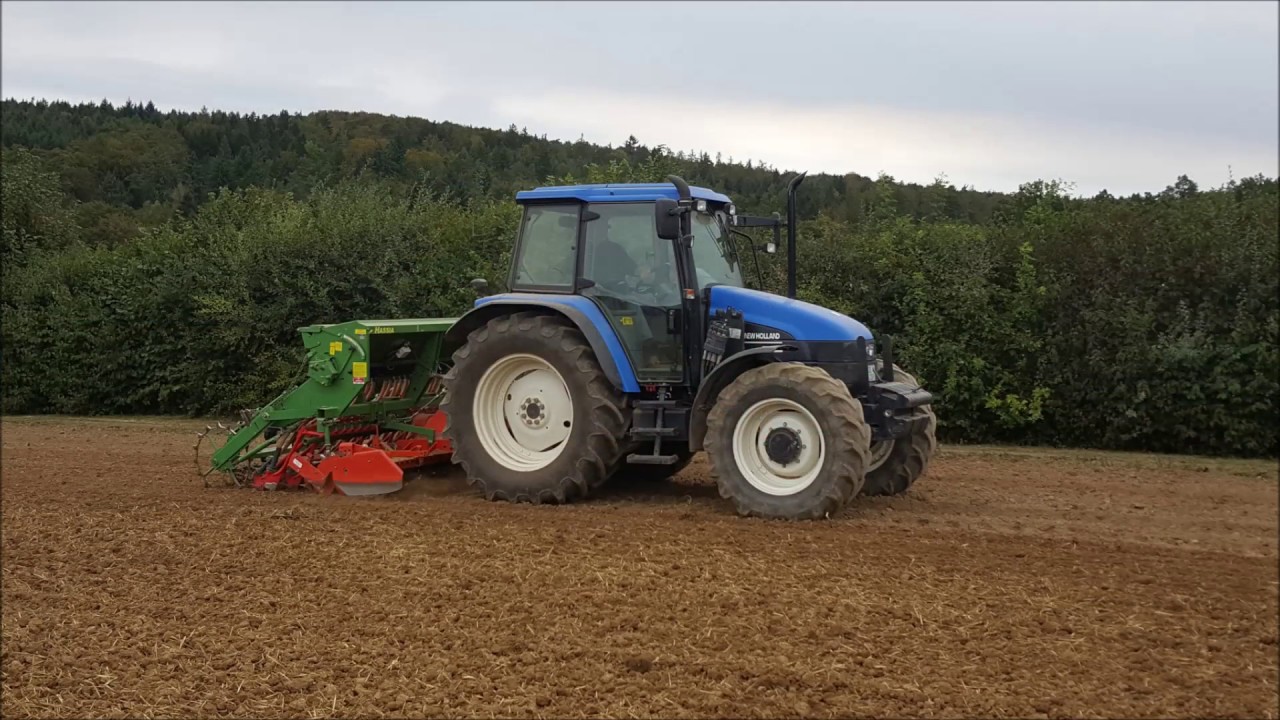 Weizen Säen 2016 mit New Holland TS 100 und Hassia DKA 300