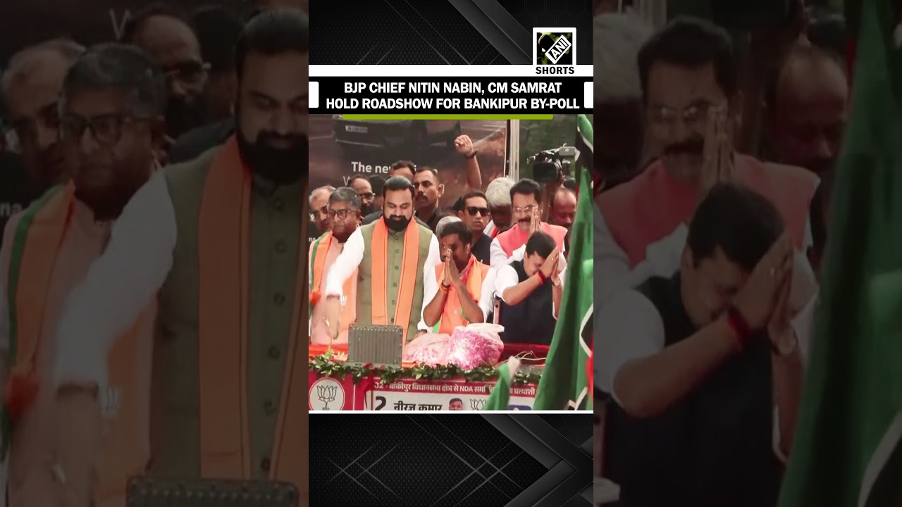 BJP Chief Nitin Nabin, Bihar CM Samrat Choudhary hold roadshow for Bankipur Assembly by-poll