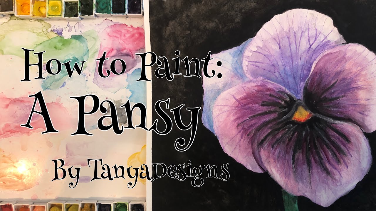 Watercolor Tutorial: How to paint a Pansy with Watercolor Pencils