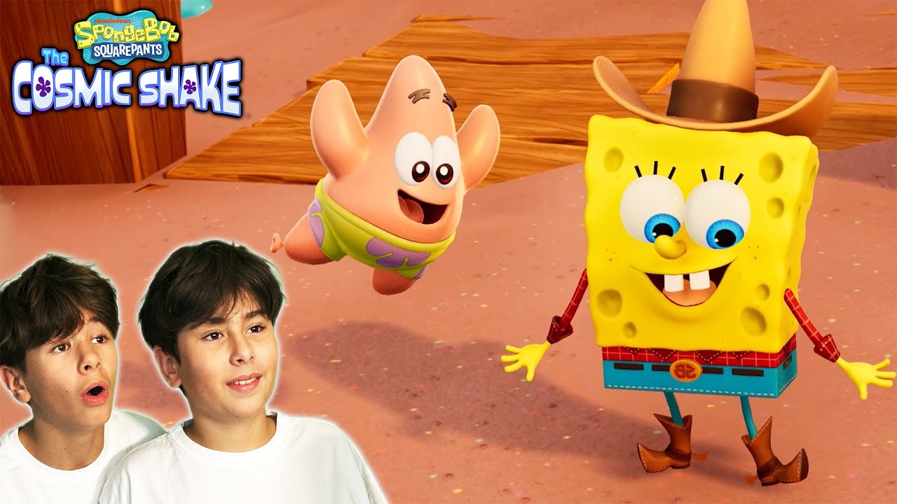 BOB ESPONJA, The COSMIC SHAKE!! Dani y Evan en el mundo del OESTE!!