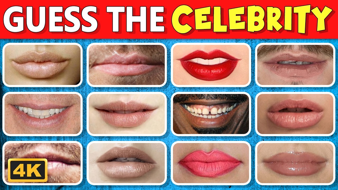 👄 Can You Guess the CELEBRITY by Their Lips? Guess the CELEBRITY in 5 Seconds! | Quiz DingDong