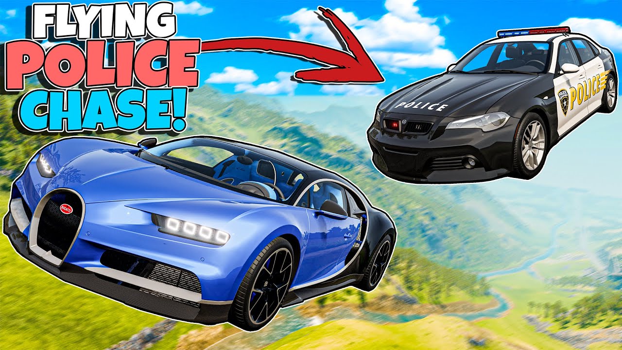 We Modded FLYING CARS to Escape The POLICE in BeamNG Drive!