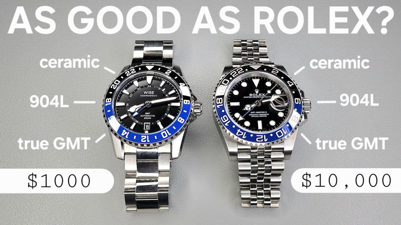 Best Affordable GMT VS Rolex GMT - Comparison: Wise ADX Vs Rolex Batman