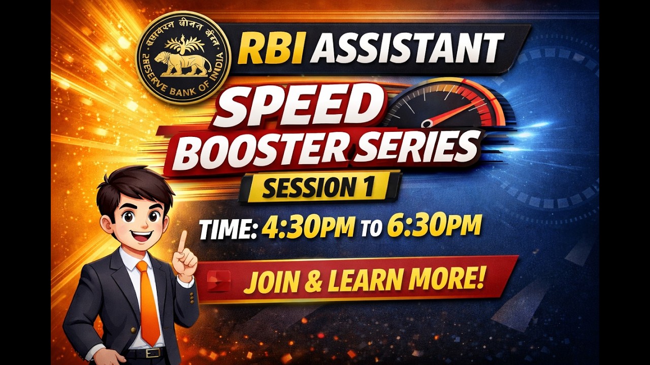 RBI ASSISTANT SPEED BOOSTER SERIES SESSION 1
