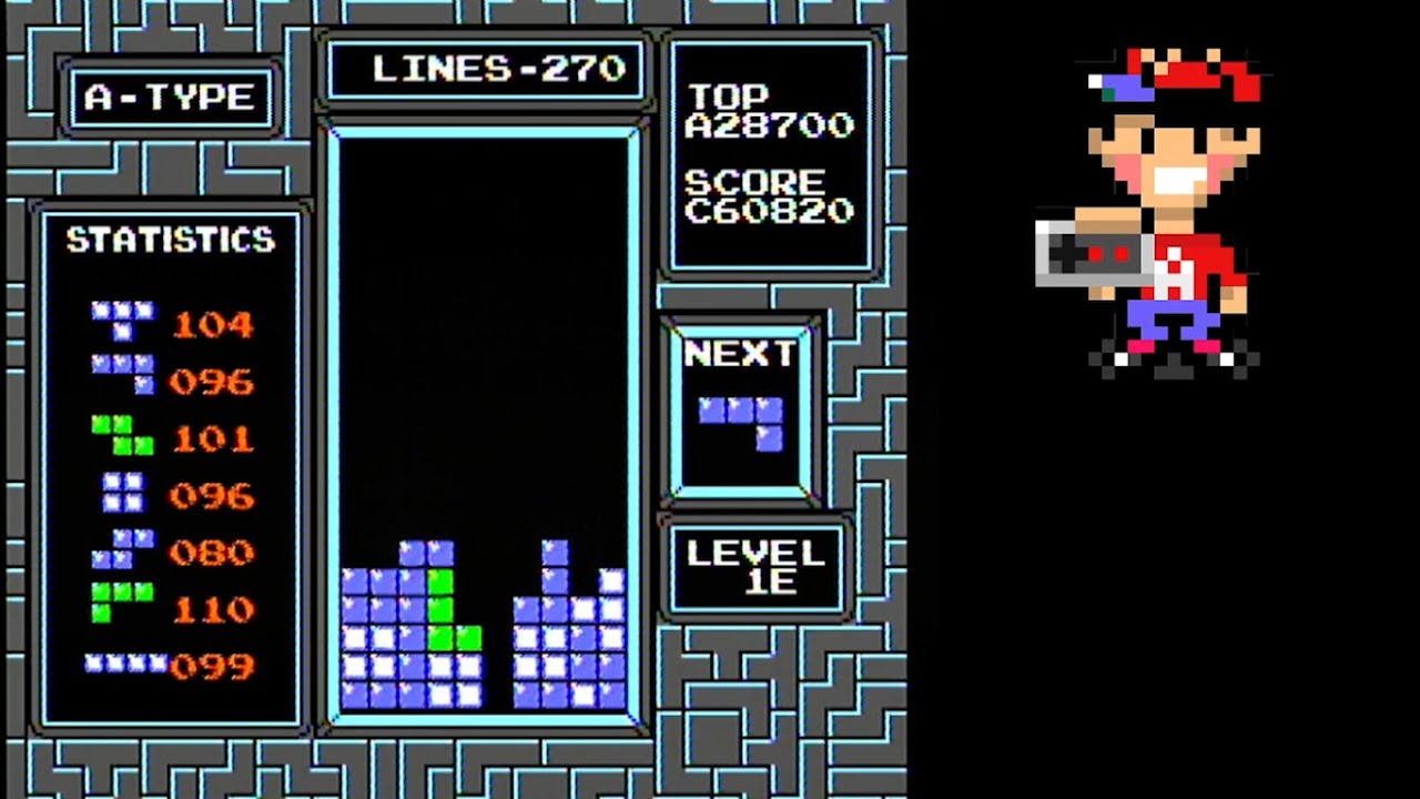 NES Tetris - 1,317,500 PB - Level 34 - Killscreen Tap WR