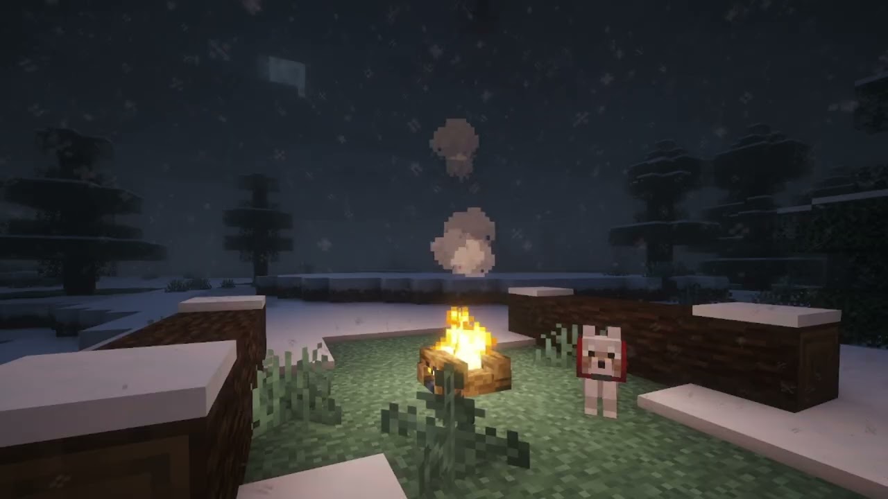 3 Hours of Nostalgic Minecraft Music - Winter Campfire