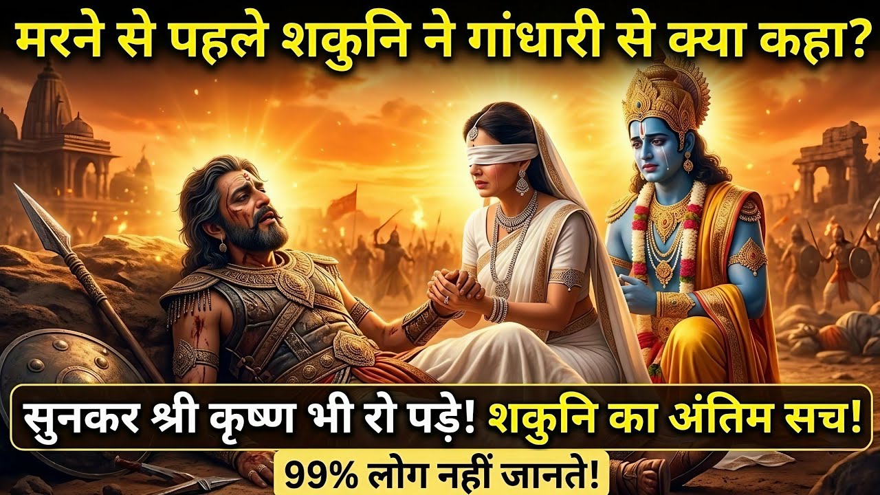 मरने से पहले शकुनि ने गाधारी से कहा ऐसा रहस्य, जिसे सुनकर श्री कृष्ण भी रो पड़े | महाभारत का छिपा सच
