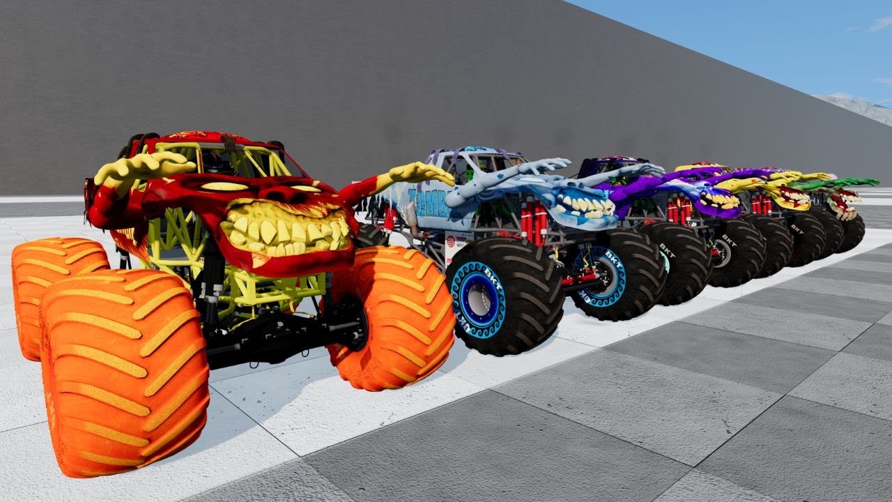 Epic High Speed Monster Truck Jumps & Crashes #106 BeamNG.Drive