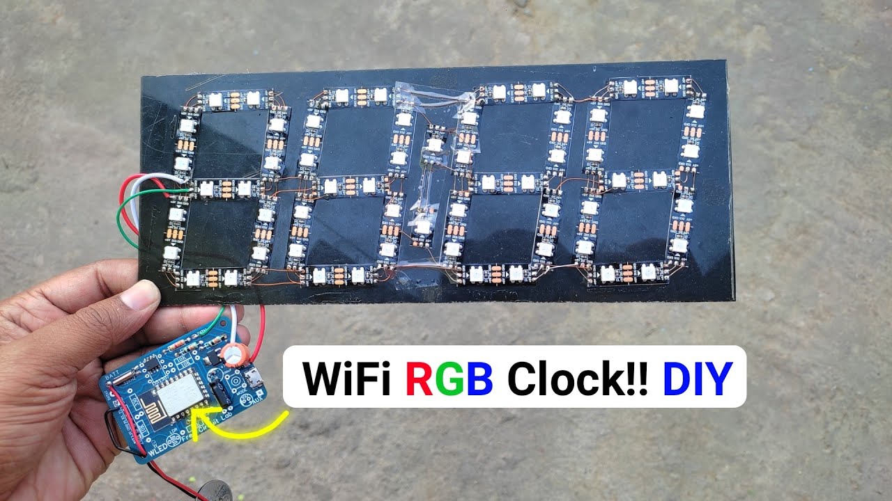 How to make WiFi LED digital Clock 100%Easy!!