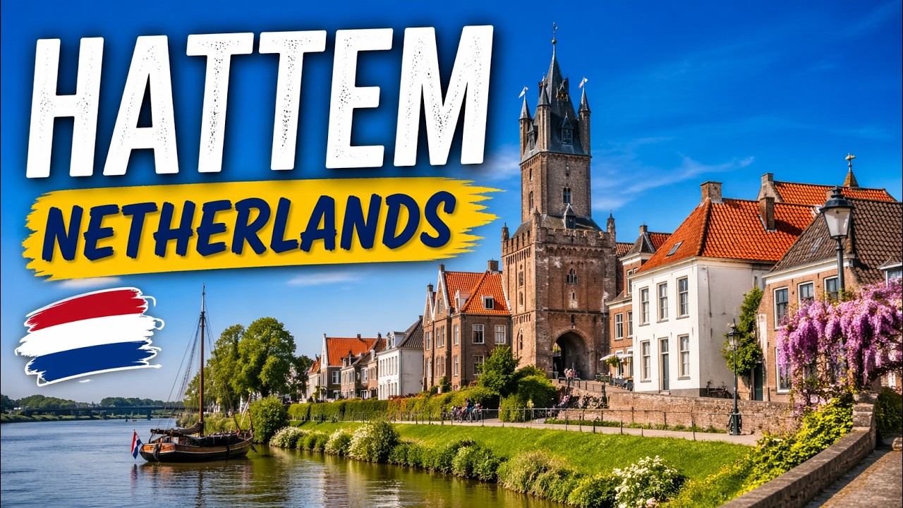 Tour of Dutch Village HATTEM in the Netherlands