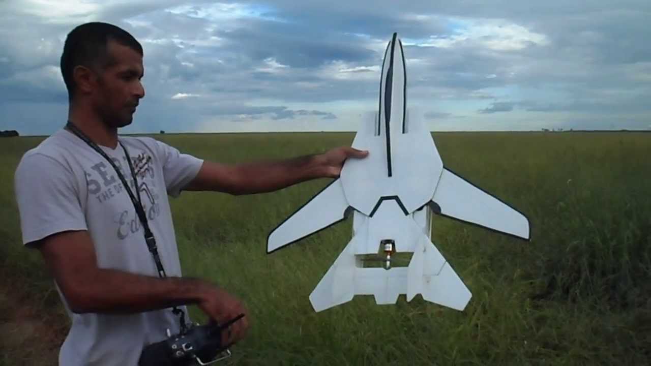 Aeromodelo caça l, jato F-14 em poliondas, Asa Retrátil motor 2200kv