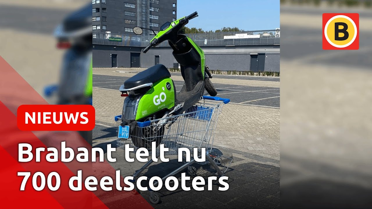 Groene deelscooters zorgen voor veel parkeeroverlast | Omroep Brabant