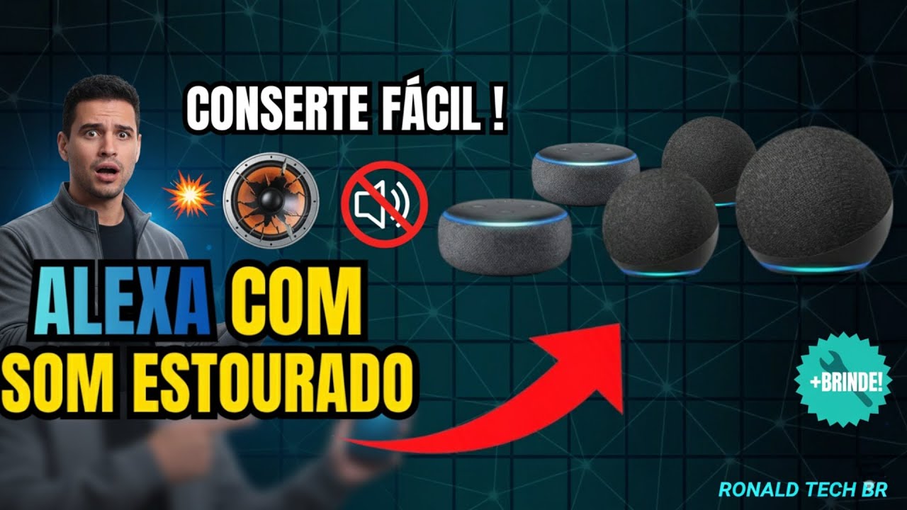 ALEXA com SOM ESTOURADO? 💥 Como CONSERTAR o Alto-Falante da ECHO DOT em 4 Minutos!