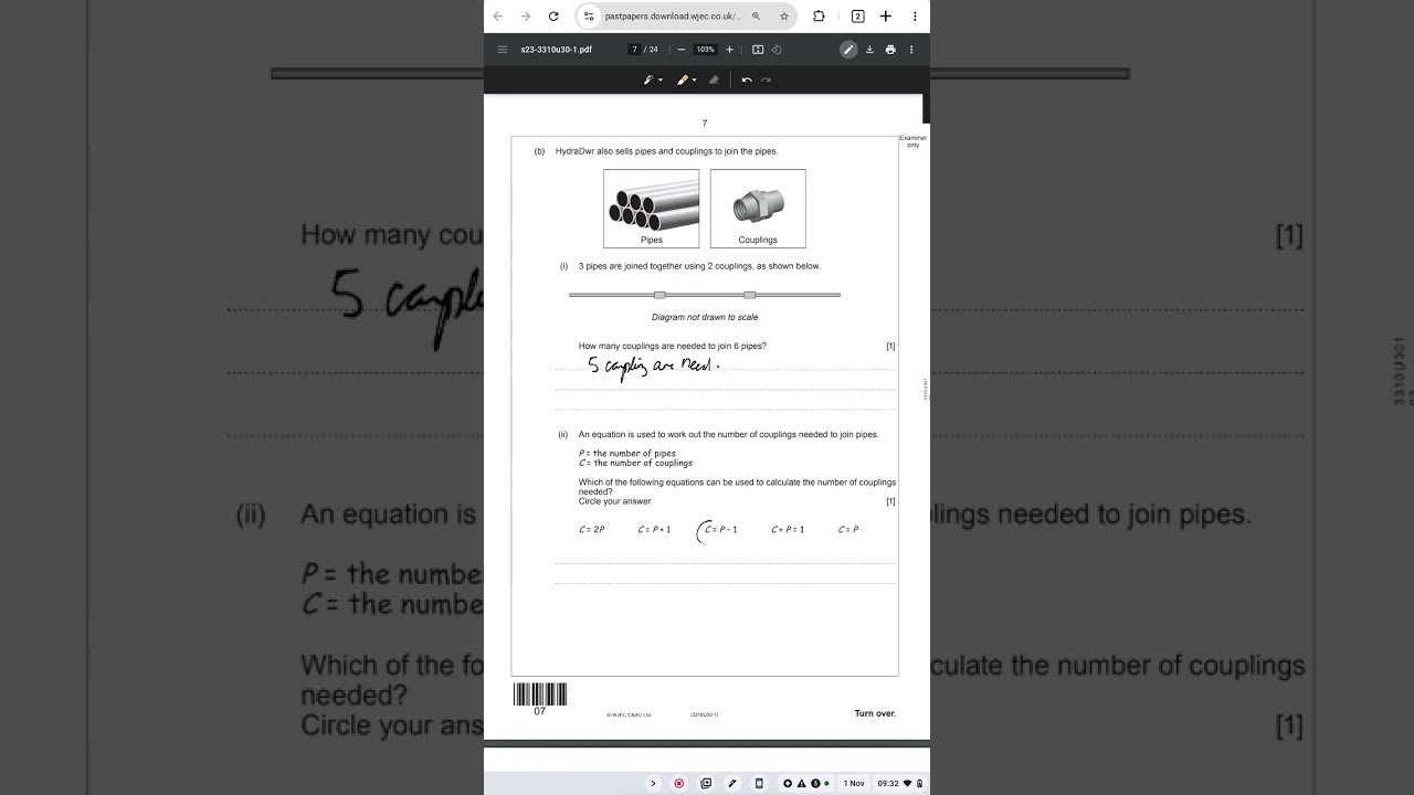 Complete Work Through of the WJEC Unit 1 Non Calculator Intermediate Tier Numeracy Exam from 2023