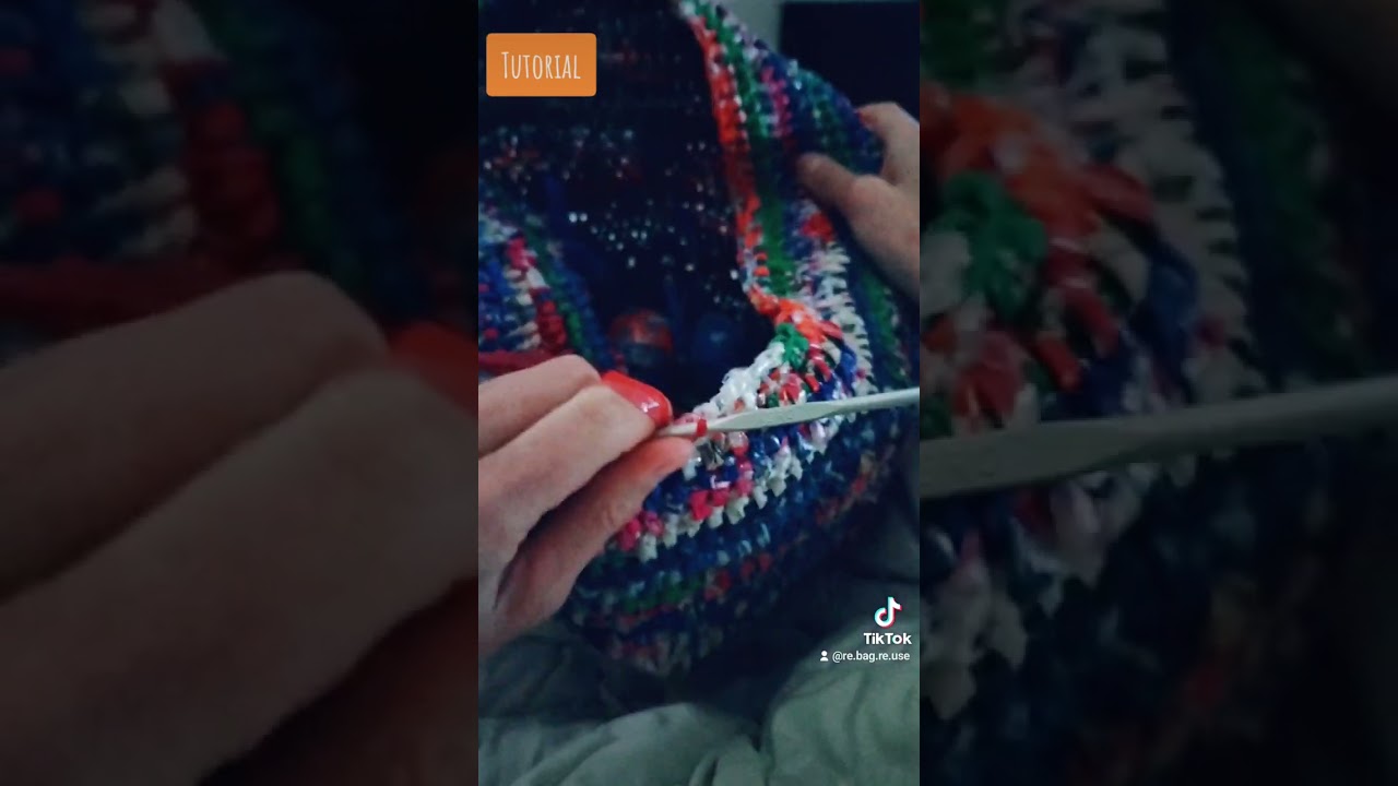 Tutorial: working the end bits away and making your work neater / sturdier.#crochettutorial #crochet