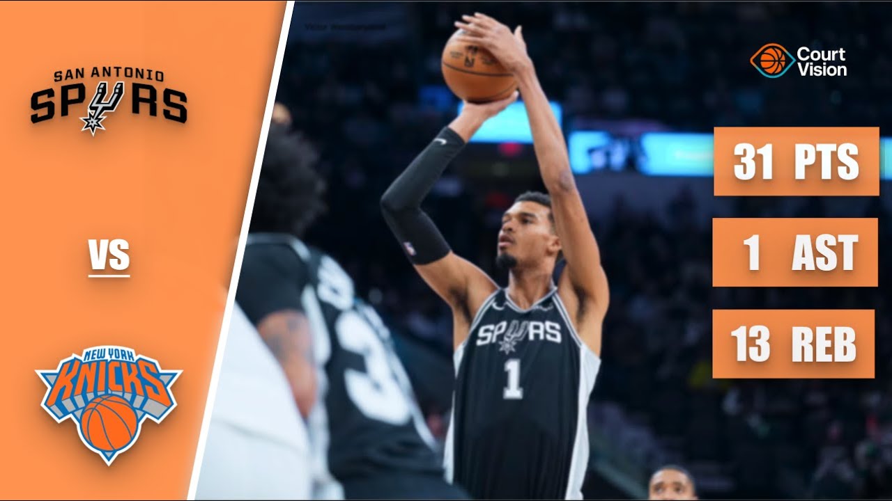 Victor Wembanyama - 31 Points, 13 Rebounds, 1 Assist vs Knicks - 2025-26 Regular Season