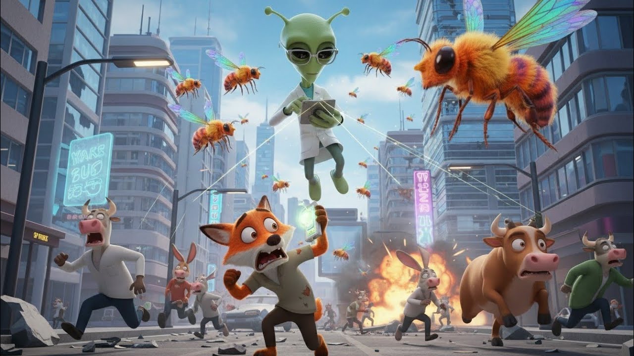  The Great Escape! 🛸 Scary Alien vs. Helpless Bunny 🐰