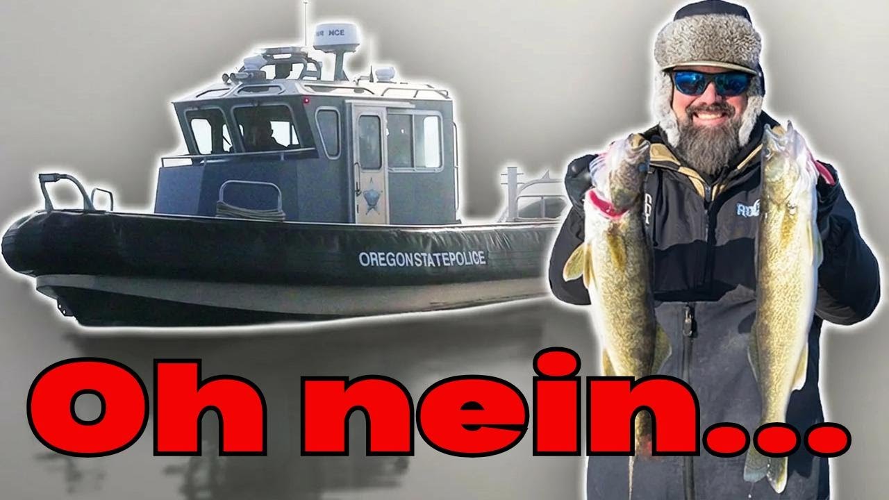 Polizeiboot überrascht uns beim Angeln auf Trophäen-Zander – erwischt!