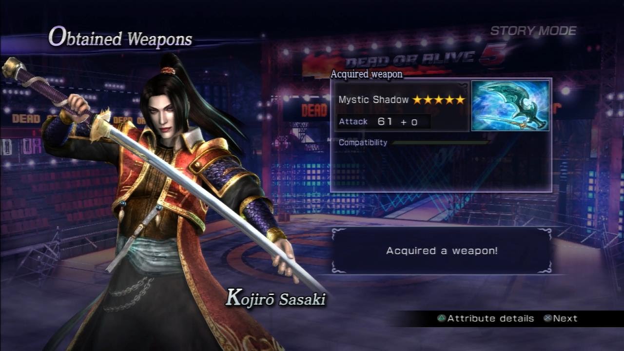 Warriors Orochi 3 Ultimate - Kojiro Sasaki Mystic Weapon Guide