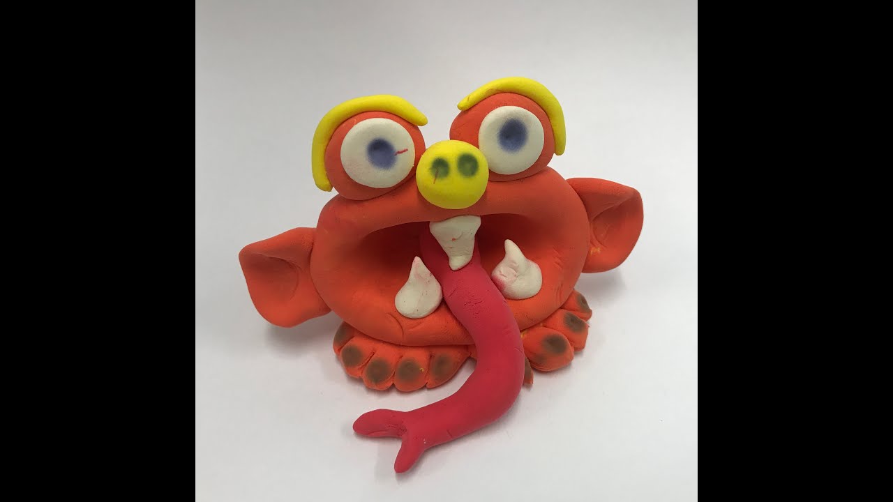 Pinch Pot Creature with Model Magic