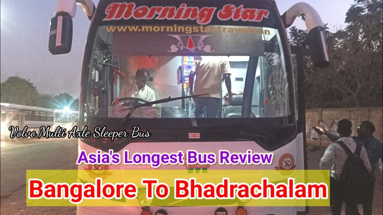 Bengaluru to Bhadrachalam Morning star multiaxle volvo AC sleeper bus