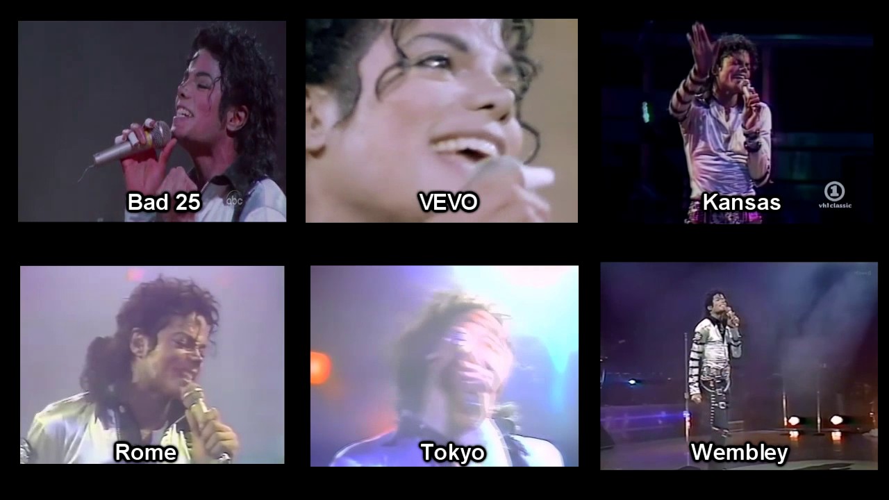 Michael Jackson - Another Part Of Me - Bad Tour Comparison (1988)