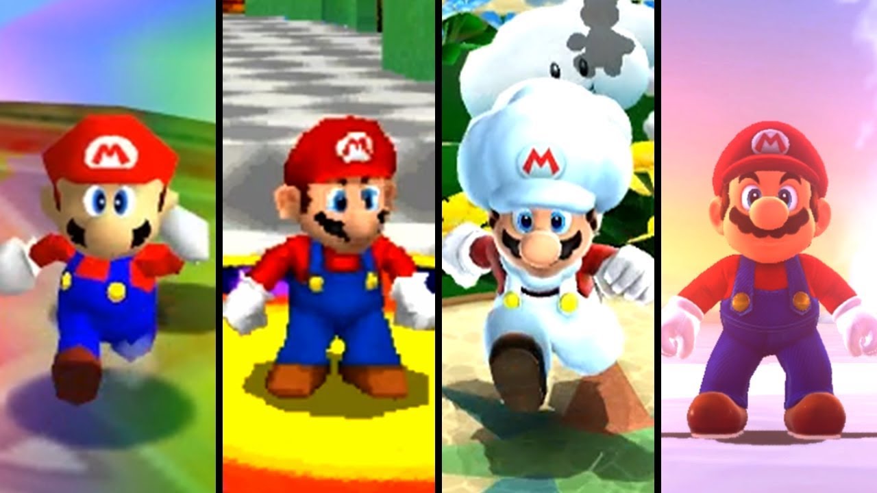 Evolution of Sky Levels in 3D Super Mario Games (1996-2019)