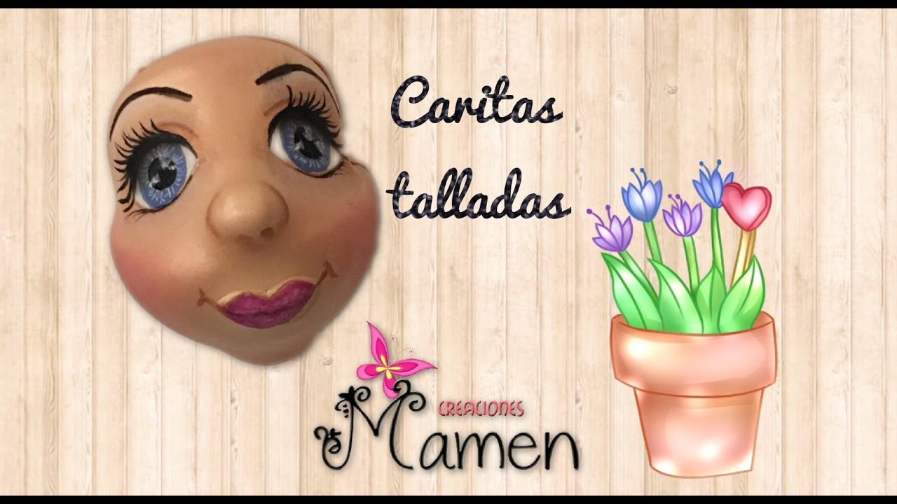 Como hacer una cara tallada con poliespan Creaciones Mamen